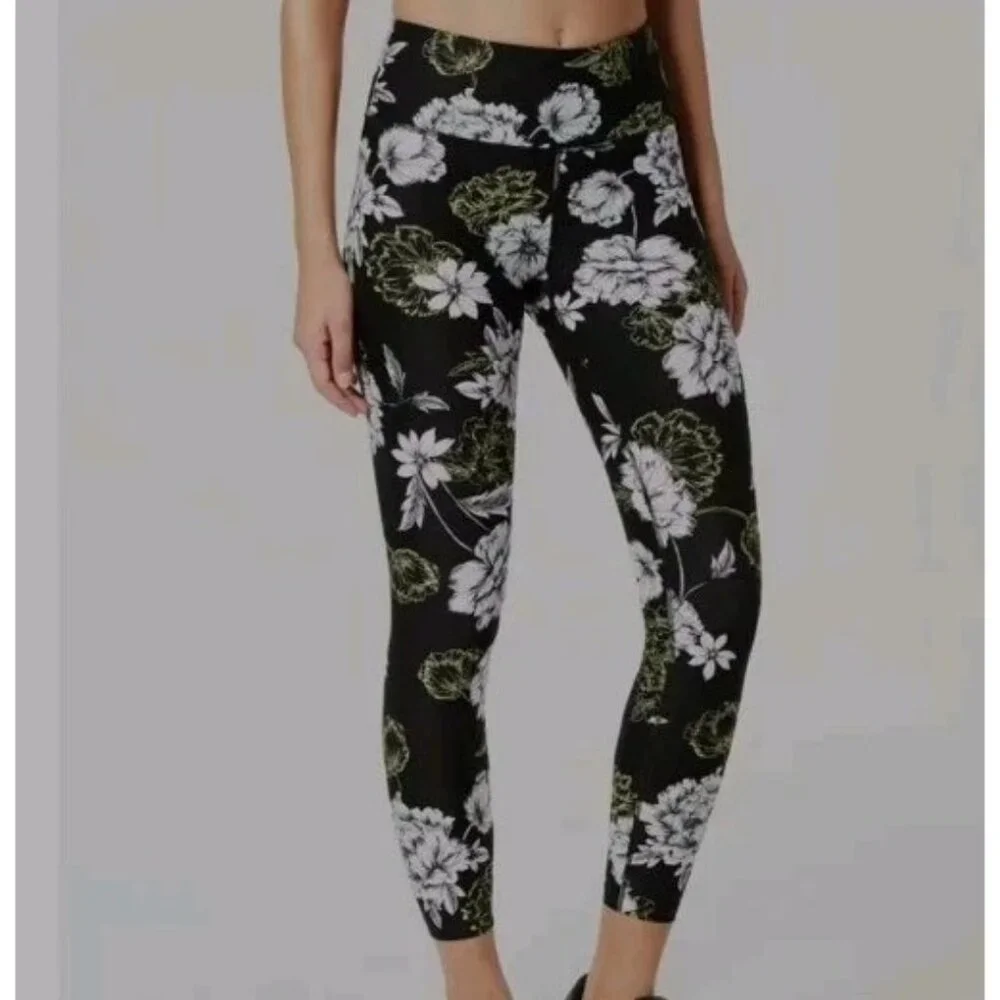 Calvin Klein Activewear Floral Ankle Leggings Size Medium